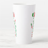 Rosa Bandiera Italiana con Italia Gepersonaliseerd Latte Mok (Voorkant)