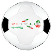 Rosa Bandiera Italiana con Italia Gepersonaliseerd Voetbal (Gedraaid)