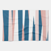 Rosa Blauw en Wit Abstract   Theedoek (Horizontaal)