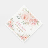 Rosa bloem bruids baby shower verjaardag servet (Hoek)