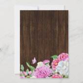 Rosa bloemenslingerlampjes voor de bruiloft in lan kaart (Achterkant)