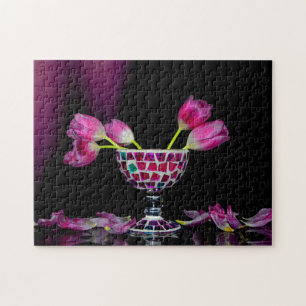 Rosa bloesemdroom legpuzzel