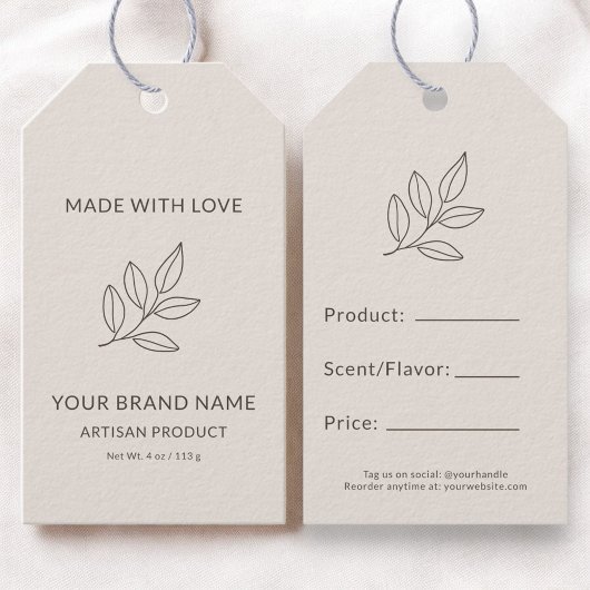 Rosa Blozen Klein Zakelijk Minimalistisch Prijskaa Cadeaulabel