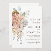 Rosa blozende rozen groen bloemstuk christelijke b kaart (Voorkant / Achterkant)