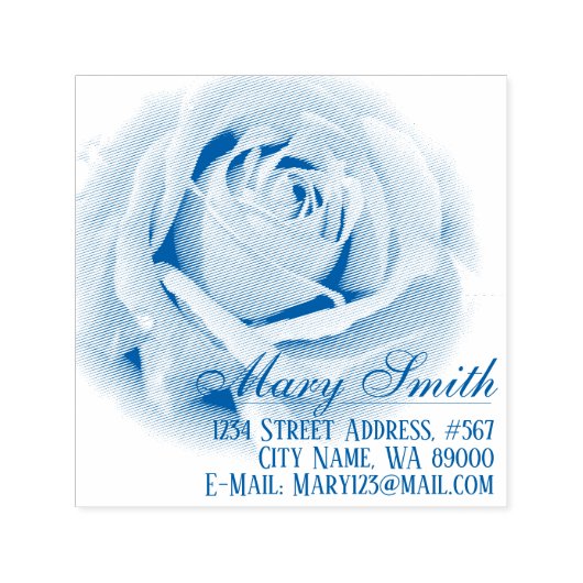 Rosa Blue Moon Zelfinktende Stempel (Design)