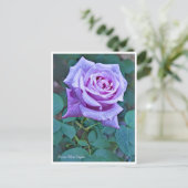 Rosa Blue Vague Briefkaart (Staand voorkant)