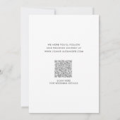 Rosa Blush Rozen Goud Metallic Bewaar de Datum Save The Date (Achterkant)