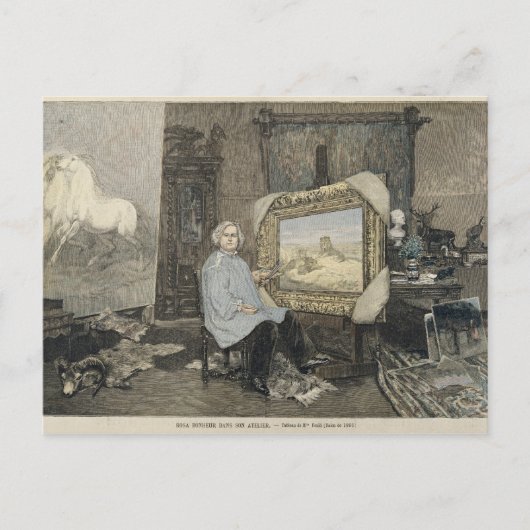 Rosa Bonheur in haar studio Briefkaart (Voorkant)