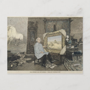 Rosa Bonheur in haar studio Briefkaart
