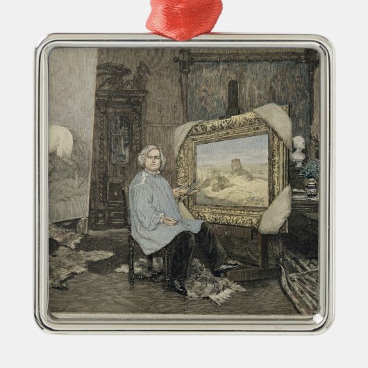 Rosa Bonheur in haar studio Metalen Ornament (Voorkant)