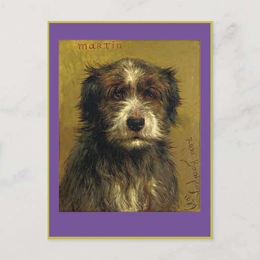 Rosa Bonheur, Martin, een hond, beeldende kunst, Briefkaart (Voorkant)