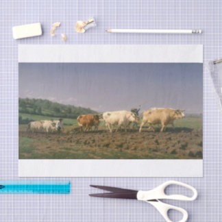Rosa Bonheur | Ploughing in Nevers Tissuepapier