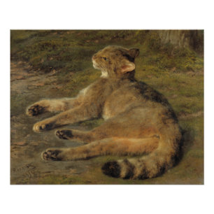 Rosa Bonheur Wilde kat 1850 Poster