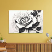Rosa Branca Abstrata Canvas Afdruk (Insitu (Woonkamer))