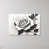 Rosa Branca Abstrata Canvas Afdruk (Voorkant)