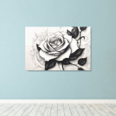 Rosa Branca Abstrata Canvas Afdruk (Insitu (Houten vloer))