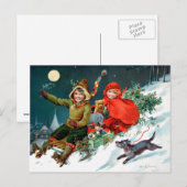 Rosa C. Petherick: Het Winkelen van Kerstmis Feestdagenkaart (Voorkant / Achterkant)