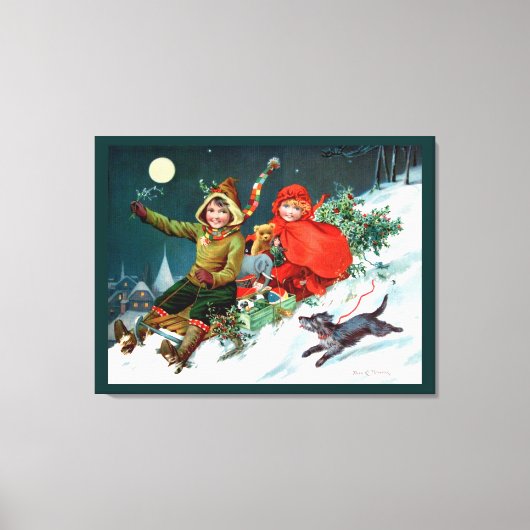 Rosa C. Petherick: Kerstwinkelen Canvas Afdruk (Voorkant)