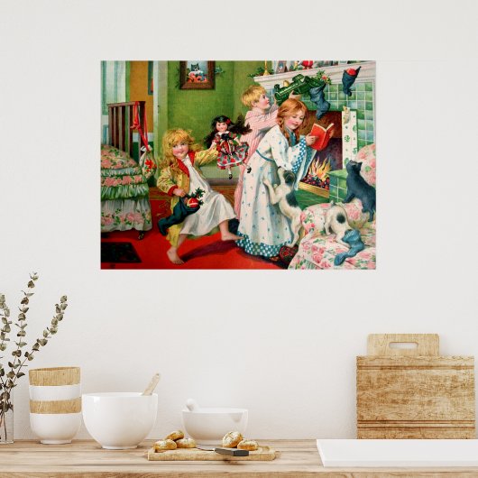 Rosa C. Petherick: Kerstwinkelen Poster (Keuken)