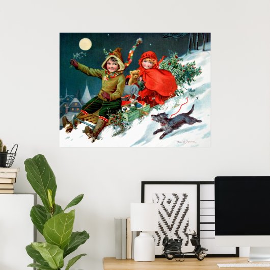 Rosa C. Petherick: Kerstwinkelen Poster (Thuiskantoor)