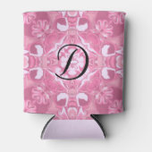 Rosa caleidoscooppatroon #2 monogram met gemiddeld blikjeskoeler (Voorkant)