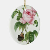 Rosa Centifolia Keramisch Ornament (Rechts)