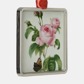 Rosa Centifolia Metalen Ornament (Rechts)