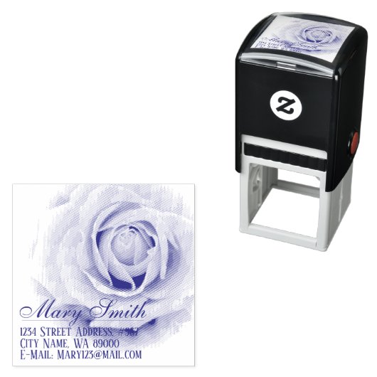 Rosa Climbing Blue Moon Zelfinktende Stempel (In situ)