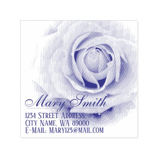 Rosa Climbing Blue Moon Zelfinktende Stempel (Design)