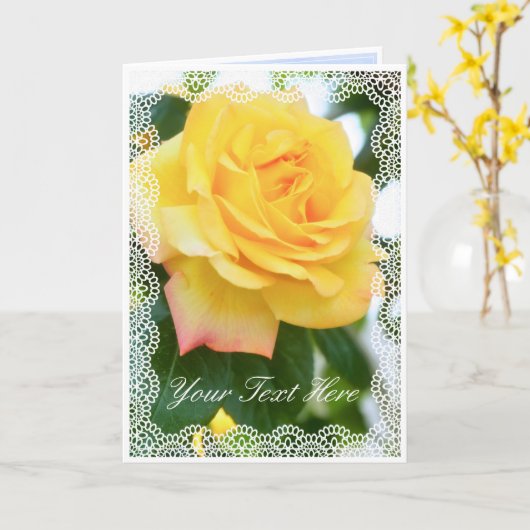 Rosa Climbing Peace Kaart (Gele Bloem)