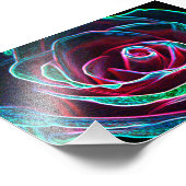 Rosa con efecto abstracto foto afdruk (Hoek)