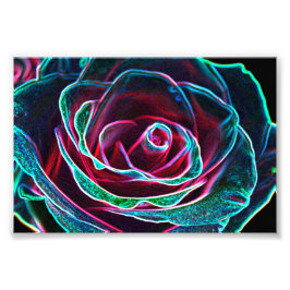 Rosa con efecto abstracto foto afdruk