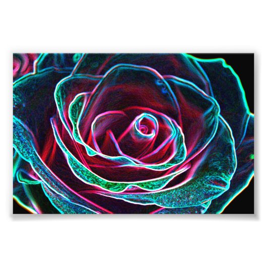 Rosa con efecto abstracto foto afdruk (Voorkant)