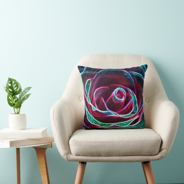 Rosa con efecto abstracto kussen (Stoel)