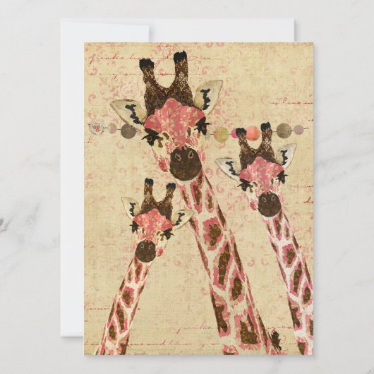 Rosa & Copper Giraffes - uitnodiging van afgelopen (Achterkant)