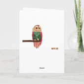 Rosa de Kaart van de Verjaardag van de Uil (Achterkant)