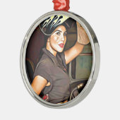 Rosa-de-lasser Metalen Ornament (Links)
