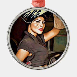 Rosa-de-lasser Metalen Ornament