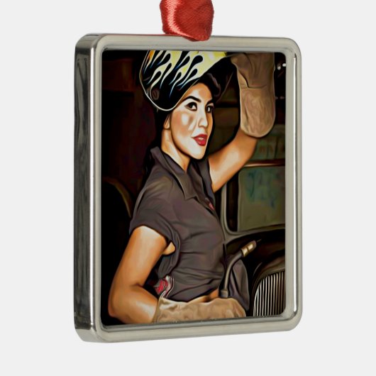 Rosa-de-lasser Metalen Ornament (Rechts)