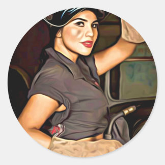 Rosa-de-lasser Ronde Sticker