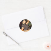 Rosa-de-lasser Ronde Sticker (Envelop)