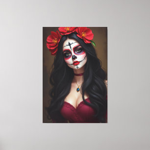 Rosa de los Muertos Canvas Afdruk