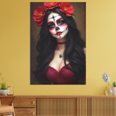 Rosa de los Muertos Canvas Afdruk (Insitu (Woonkamer))