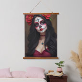 Rosa de los Muertos Hangend Wandkleed (Slaapkamer)