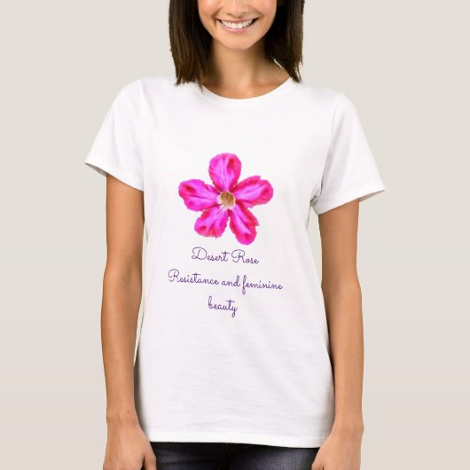 Rosa do deserto vermel ha t-shirt (Voorkant)