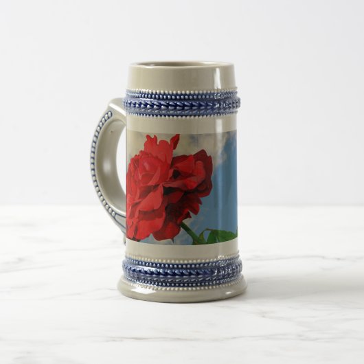 Rosa Don Juan met een blauwe lucht Mok (Voorkant links)