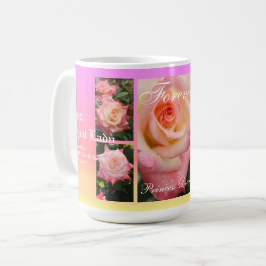 Rosa Elegant Lady (Klassieke Mok) Koffiemok (Voorkant links)