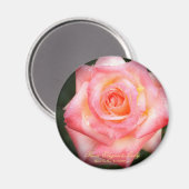 Rosa Elegant Lady:Round Magnet (Voorkant / Achterkant)