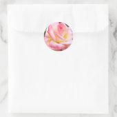 Rosa Elegant Lady [Round Seal] Ronde Sticker (Tas)