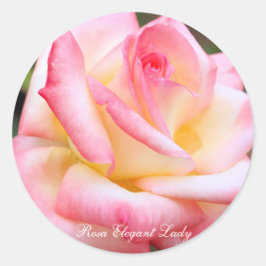 Rosa Elegant Lady [Round Seal] Ronde Sticker